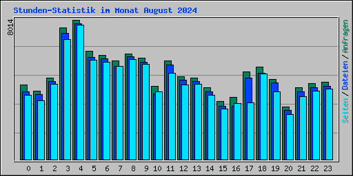 Stunden-Statistik im Monat August 2024